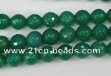 CAG4507 15.5 inches 8mm faceted round agate beads wholesale