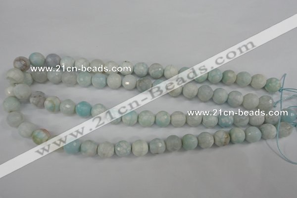 CAG4515 15.5 inches 10mm faceted round fire crackle agate beads