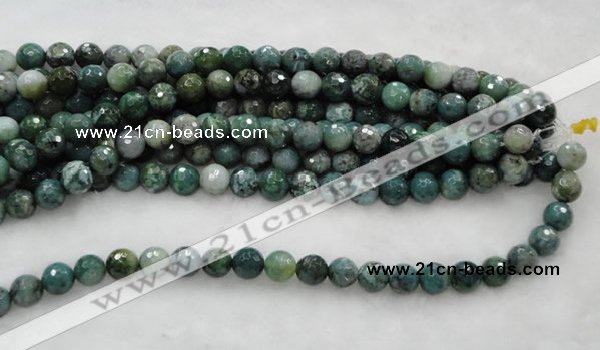 CAG453 15.5 inches 14mm faceted round agate beads Wholesale