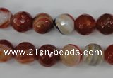 CAG4534 15.5 inches 10mm faceted round agate beads wholesale