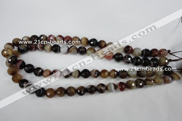 CAG4535 15.5 inches 10mm faceted round agate beads wholesale