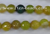 CAG4536 15.5 inches 10mm faceted round agate beads wholesale