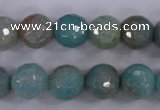 CAG4544 15.5 inches 12mm faceted round fire crackle agate beads