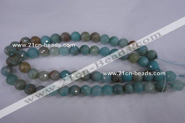 CAG4544 15.5 inches 12mm faceted round fire crackle agate beads