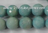 CAG4557 15.5 inches 14mm faceted round fire crackle agate beads