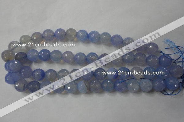 CAG4565 15.5 inches 14mm faceted round agate beads wholesale