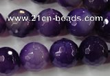 CAG4567 15.5 inches 14mm faceted round agate beads wholesale