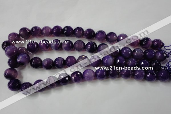 CAG4567 15.5 inches 14mm faceted round agate beads wholesale