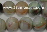 CAG4579 15.5 inches 16mm faceted round fire crackle agate beads