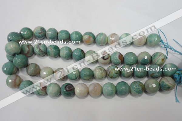 CAG4580 15.5 inches 16mm faceted round fire crackle agate beads