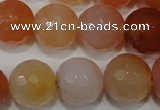 CAG4584 15.5 inches 16mm faceted round agate beads wholesale