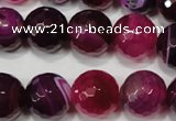 CAG4585 15.5 inches 16mm faceted round agate beads wholesale