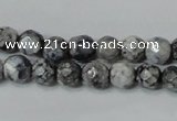 CAG4601 15.5 inches 4mm faceted round fire crackle agate beads