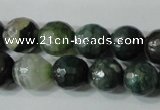 CAG4614 15.5 inches 6mm faceted round fire crackle agate beads