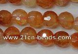 CAG4615 15.5 inches 6mm faceted round fire crackle agate beads