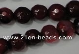 CAG4618 15.5 inches 6mm faceted round fire crackle agate beads