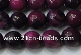 CAG4620 15.5 inches 6mm faceted round fire crackle agate beads