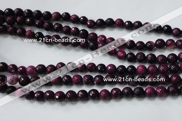 CAG4620 15.5 inches 6mm faceted round fire crackle agate beads