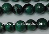 CAG4624 15.5 inches 6mm faceted round fire crackle agate beads