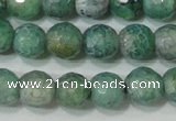CAG4626 15.5 inches 6mm faceted round fire crackle agate beads