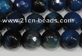 CAG4632 15.5 inches 6mm faceted round fire crackle agate beads