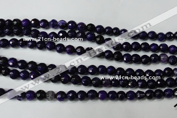 CAG4633 15.5 inches 6mm faceted round fire crackle agate beads