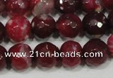 CAG4636 15.5 inches 6mm faceted round fire crackle agate beads