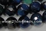 CAG4655 15.5 inches 8mm faceted round fire crackle agate beads