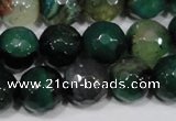 CAG4657 15.5 inches 8mm faceted round fire crackle agate beads