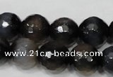 CAG4659 15.5 inches 8mm faceted round fire crackle agate beads