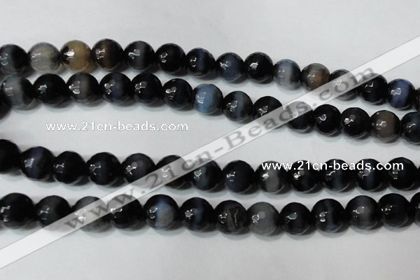 CAG4661 15.5 inches 10mm faceted round fire crackle agate beads