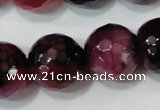 CAG4669 15.5 inches 10mm faceted round fire crackle agate beads