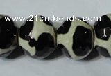 CAG4687 15 inches 15*18mm faceted rondelle tibetan agate beads wholesale