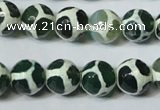 CAG4692 15.5 inches 12mm faceted round tibetan agate beads wholesale