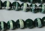 CAG4696 15.5 inches 10mm faceted round tibetan agate beads wholesale