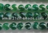 CAG4698 15.5 inches 8mm faceted round tibetan agate beads wholesale