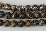 CAG4735 15 inches 8mm round tibetan agate beads wholesale