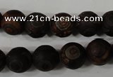 CAG4761 15 inches 12mm round tibetan agate beads wholesale