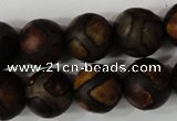 CAG4767 15 inches 14mm round tibetan agate beads wholesale