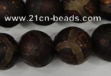 CAG4768 15 inches 16mm round tibetan agate beads wholesale