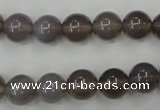 CAG4772 15 inches 10mm round grey agate beads wholesale