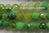 CAG4781 15.5 inches 8mm faceted round fire crackle agate beads