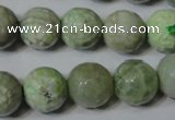 CAG4793 15.5 inches 14mm faceted round fire crackle agate beads