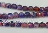 CAG4802 15 inches 6mm faceted round fire crackle agate beads