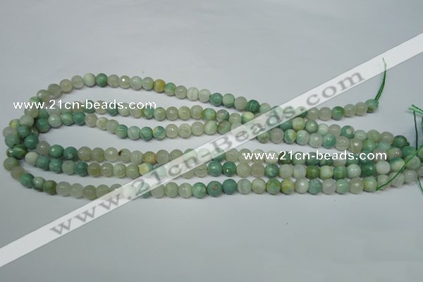 CAG4811 15 inches 6mm faceted round fire crackle agate beads