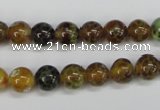 CAG4832 15 inches 8mm round dragon veins agate beads wholesale