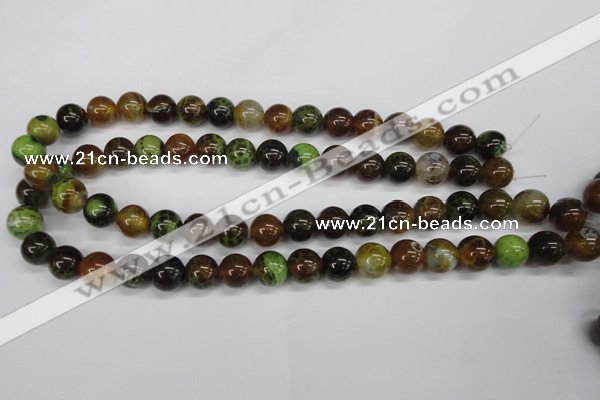 CAG4834 15 inches 12mm round dragon veins agate beads wholesale