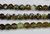 CAG4841 15 inches 6mm faceted round dragon veins agate beads