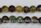 CAG4843 15 inches 10mm faceted round dragon veins agate beads