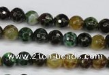 CAG4851 15 inches 6mm faceted round dragon veins agate beads